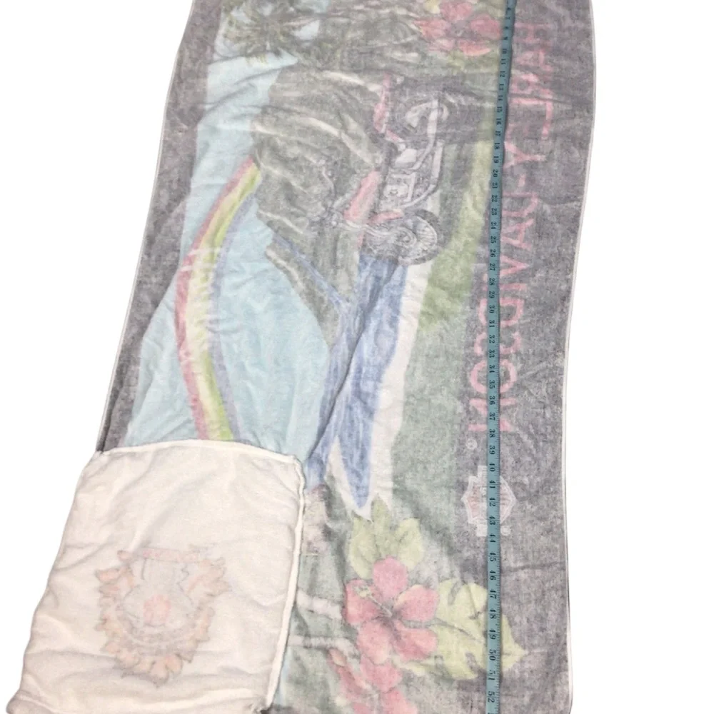 Harley-Davidson Hawaii Beach Towel Folds In Drawstring Bag